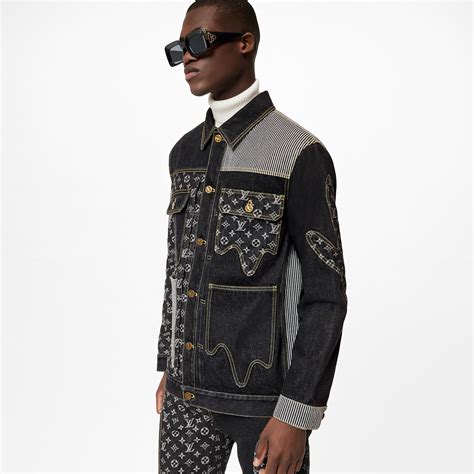 louis vuitton black jean jacket